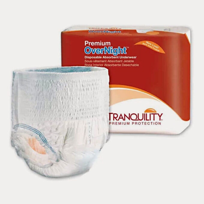 Product image for Tranquility® Premium OverNight™ Disposable Absorbent Underwear XXL-Plus (62” -80”, 250+ lbs)